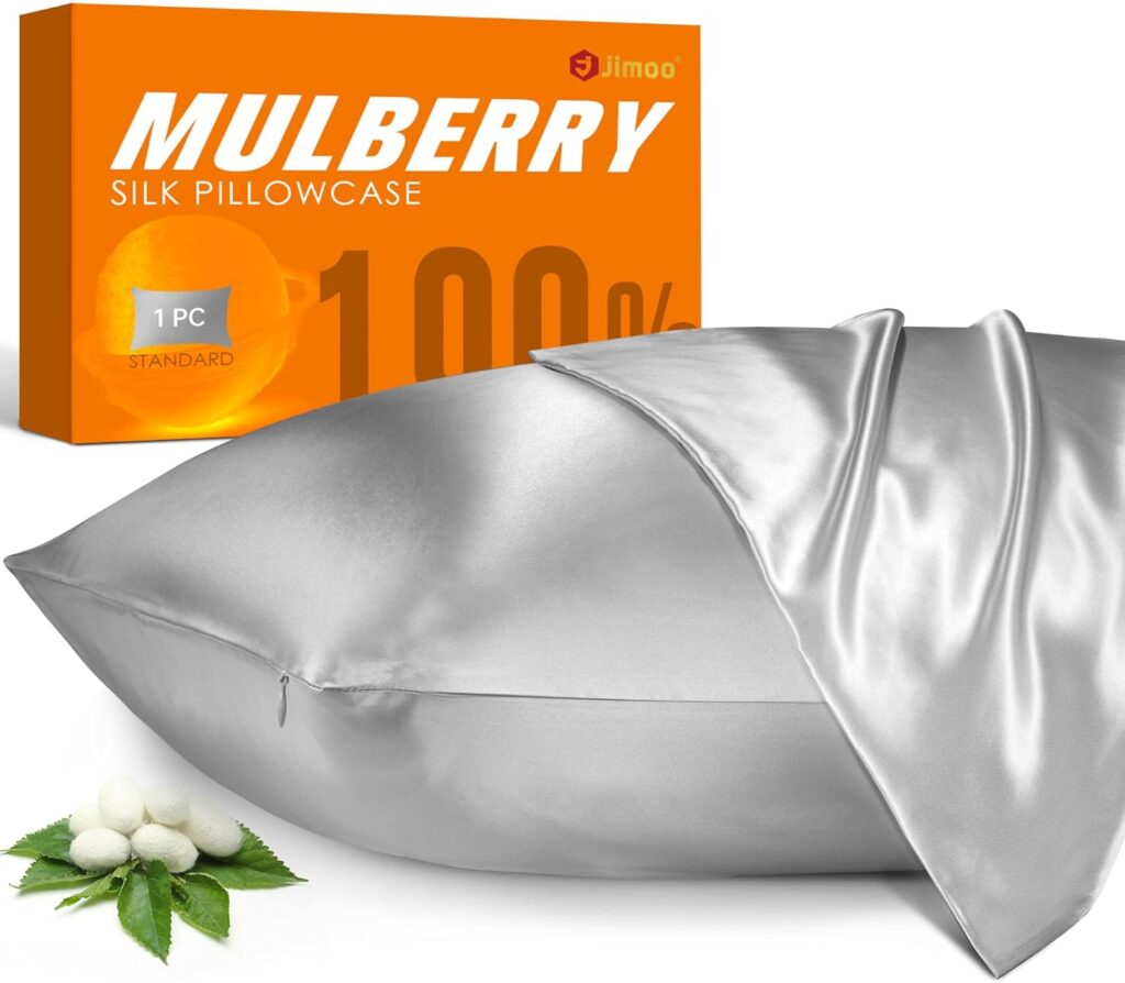Mulberry Silk Pillowcase Silver Grey